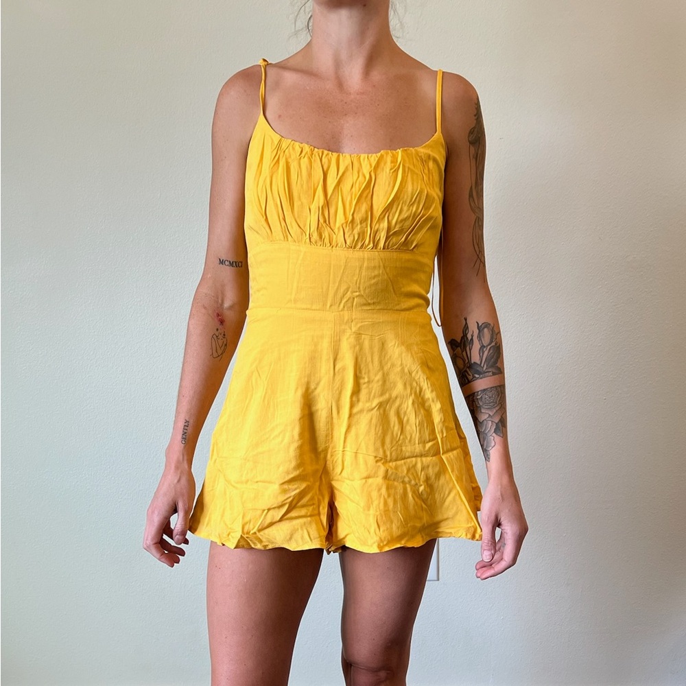 Urban Outfitters yellow romper size small